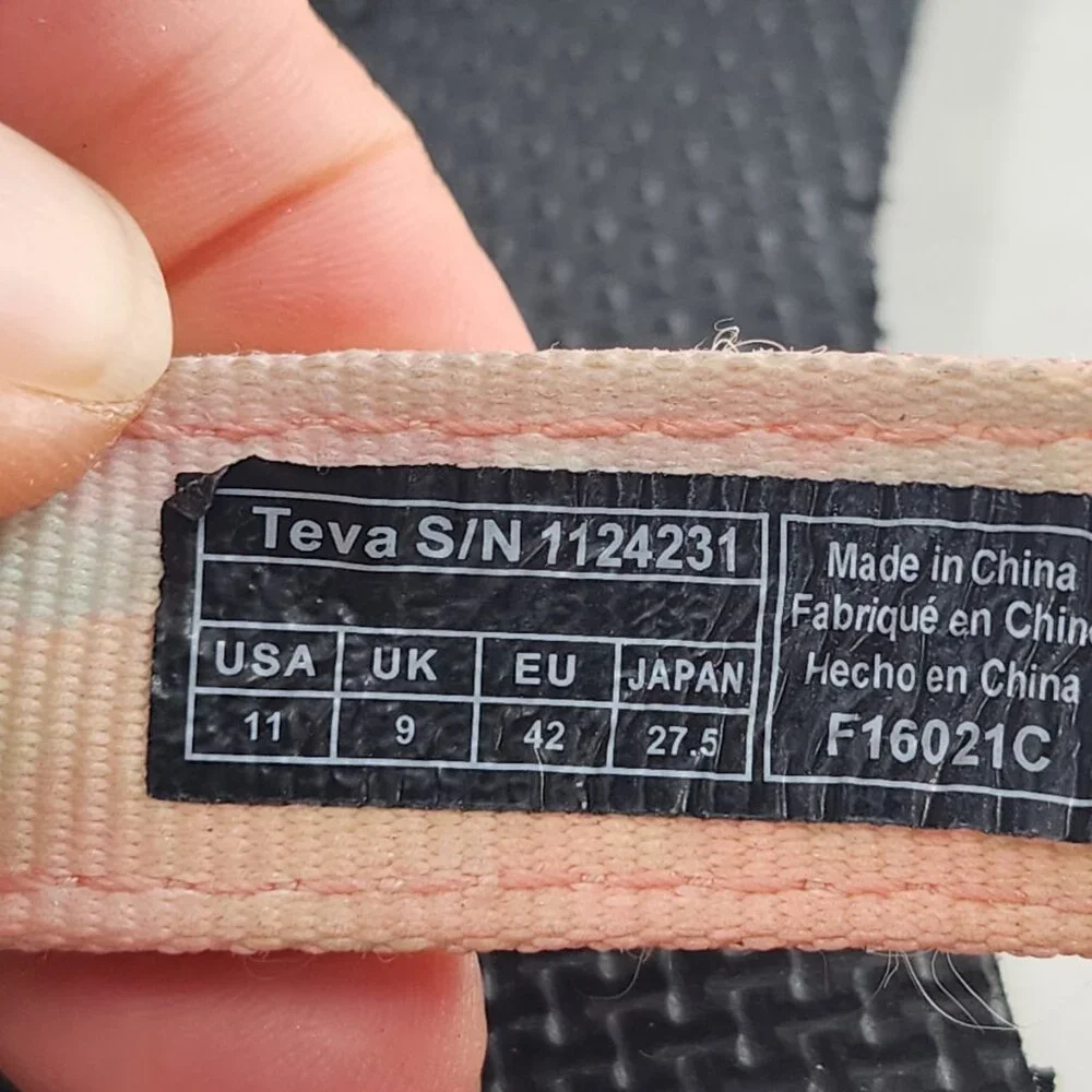 TEVA Original Universal Women's Tie Dye Sorbet Lemon Sandals - Picture 5 of 6